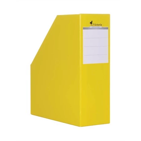 Iratpapucs VICTORIA karton, 90 mm, fix, egyszínű sárga
