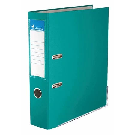 Iratrendező VICTORIA OFFICE 7,5cm élvédővel türkiz