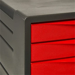 Irattároló doboz ESSELTE Europost, Vivida műanyag, 4 fiókos, piros