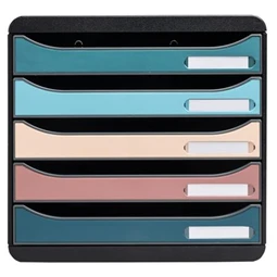 Irattároló, műanyag, 5 fiókos, EXACOMPTA  Big-Box Plus Skandi Iderama