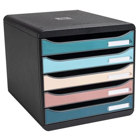 Irattároló, műanyag, 5 fiókos, EXACOMPTA  Big-Box Plus Skandi Iderama