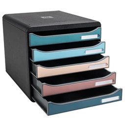 Irattároló, műanyag, 5 fiókos, EXACOMPTA  Big-Box Plus Skandi Iderama