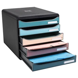 Irattároló, műanyag, 5 fiókos, EXACOMPTA  Big-Box Plus Skandi Iderama