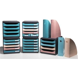 Irattároló, műanyag, 5 fiókos, EXACOMPTA  Big-Box Plus Skandi Iderama