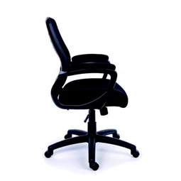 Irodai szék MAYAH Smart karfás, fekete szövetborítás, hálós háttámla, fekete lábkereszt