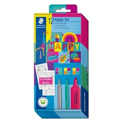 Írószer készlet, ajándék matricákkal, STAEDTLER® Happy set 61 SC1