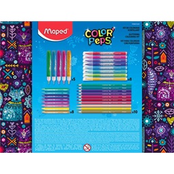 Írószer készlet, csillámos színező készlet, MAPED Color Peps, 31 darabos