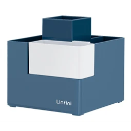 Írószertartó DELI 5+1 rekeszes, kék