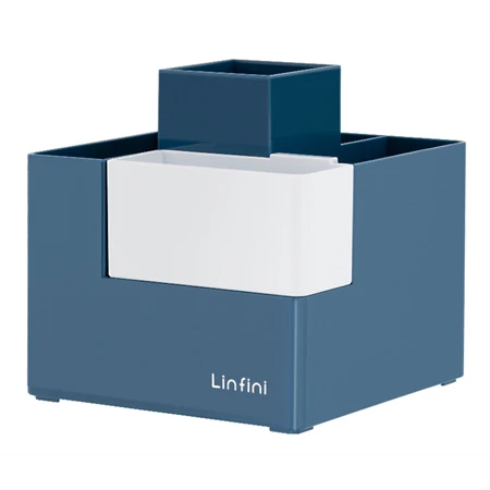 Írószertartó DELI 5+1 rekeszes, kék