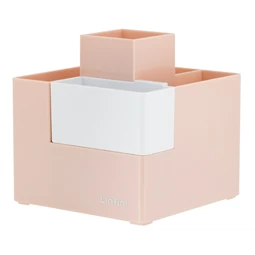 Írószertartó DELI 5+1 rekeszes, rózsa