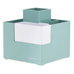 Írószertartó DELI 5+1 rekeszes, zöld