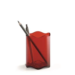 Írószertartó DURABLE Trend műanyag, áttetsző piros