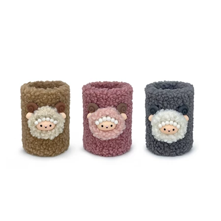 Írószertartó LEBEZ Bárány 3D 3 fajta szín vegyesen, 1db