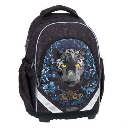 Iskolatáska ARS UNA anatómiai Black Panther fekete
