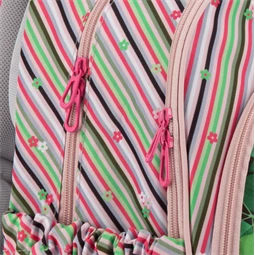 Iskolatáska ARS UNA anatómiai Think-Pink, zöld, csíkos