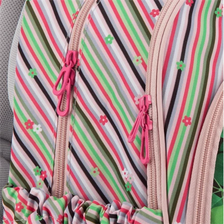 Iskolatáska ARS UNA anatómiai Think-Pink, zöld, csíkos