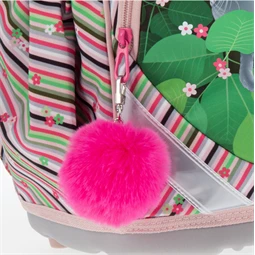 Iskolatáska ARS UNA anatómiai Think-Pink, zöld, csíkos