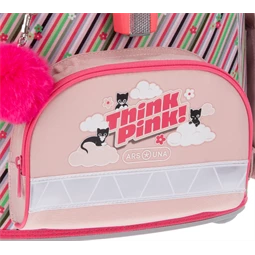 Iskolatáska ARS UNA anatómiai easy mágneszáras, Think Pink