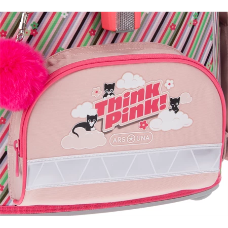 Iskolatáska ARS UNA anatómiai easy mágneszáras, Think Pink
