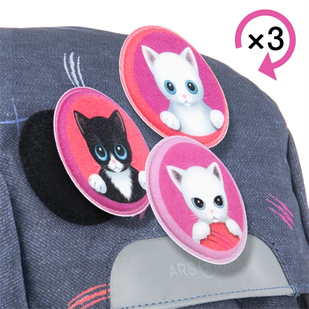 Iskolatáska ARS UNA easy-pack Think-Pink szürke