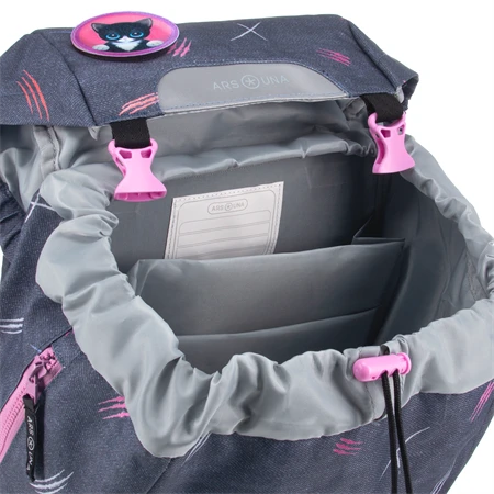 Iskolatáska ARS UNA easy-pack Think-Pink szürke