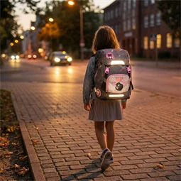 Iskolatáska ARS UNA easy-pack Think-Pink szürke