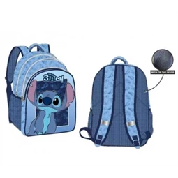 Iskolatáska anatómiai STITCH több rekeszes, kék