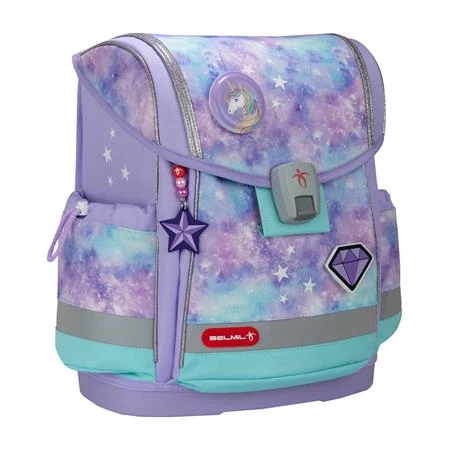 Iskolatáska ergonómikus BELMIL Classy Plus Diamond Unicorn, unikornis 37x32x19 cm mágneszárral