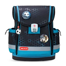 Iskolatáska ergonómikus BELMIL Classy Plus Kick the Ball foci 37x32x19 cm mágneszárral