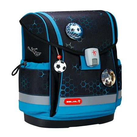 Iskolatáska ergonómikus BELMIL Classy Plus Kick the Ball foci 37x32x19 cm mágneszárral
