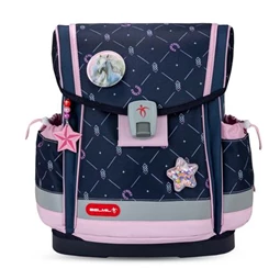 Iskolatáska ergonómikus BELMIL Classy Plus Midnight Gallop lópatkó 37x32x19 cm mágneszárral