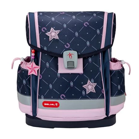 Iskolatáska ergonómikus BELMIL Classy Plus Midnight Gallop lópatkó 37x32x19 cm mágneszárral