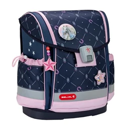 Iskolatáska ergonómikus BELMIL Classy Plus Midnight Gallop lópatkó 37x32x19 cm mágneszárral