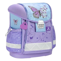 Iskolatáska ergonómikus BELMIL Classy Purple Blue Butterfly pillangó 36x32x19 cm