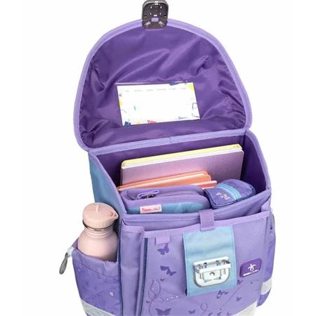 Iskolatáska ergonómikus BELMIL Classy Purple Blue Butterfly pillangó 36x32x19 cm
