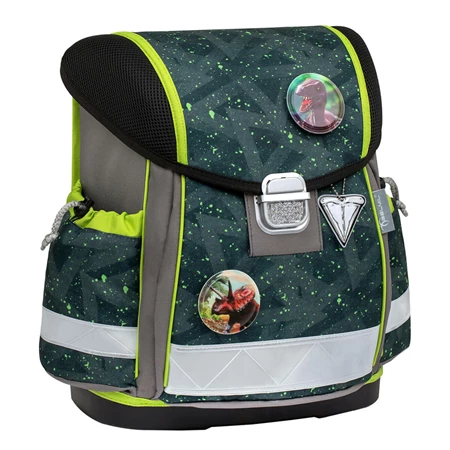 Iskolatáska ergonómikus BELMIL Classy with Patches, Green Splash