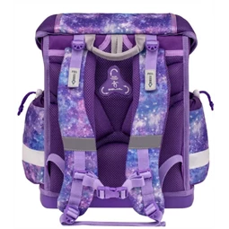 Iskolatáska ergonómikus BELMIL Classy with Patches, Violet Universe