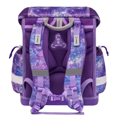 Iskolatáska ergonómikus BELMIL Classy with Patches, Violet Universe