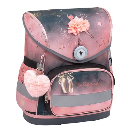 Iskolatáska ergonómikus BELMIL Compact Ballerina Black Pink rózsaszín