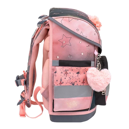 Iskolatáska ergonómikus BELMIL Compact Ballerina Black Pink rózsaszín