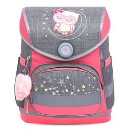 Iskolatáska ergonómikus BELMIL Compact Little Owl  bagoly 37x30x19 cm mágneszárral