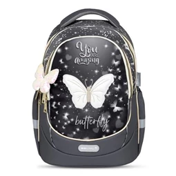 Iskolatáska ergonómikus BELMIL Leisure Plus Amazing Butterfly pillangó 40×20×30 cm cipzáras