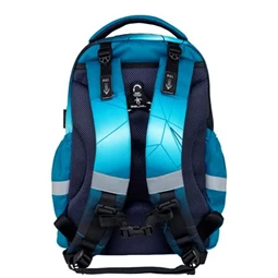Iskolatáska ergonómikus BELMIL Leisure Plus Fire Footbal foci 40×20×30 cm cipzáras