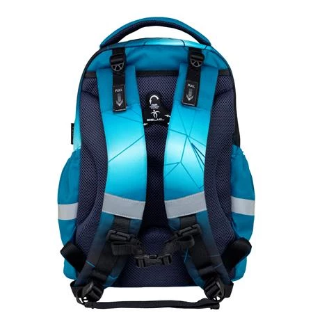 Iskolatáska ergonómikus BELMIL Leisure Plus Fire Footbal foci 40×20×30 cm cipzáras