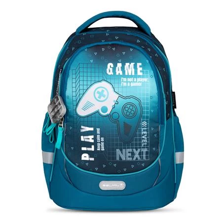 Iskolatáska ergonómikus BELMIL Leisure Plus Next Level 40×20×30 cm cipzáras