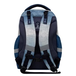 Iskolatáska ergonómikus BELMIL Leisure Plus Shine like a Star Jeans csillag 40×20×30 cm cipzáras