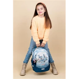 Iskolatáska ergonómikus BELMIL Leisure Plus Shine like a Star Jeans csillag 40×20×30 cm cipzáras