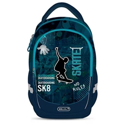 Iskolatáska ergonómikus BELMIL Leisure Plus Skate gördeszka 40×20×30 cm cipzáras