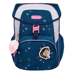 Iskolatáska ergonómikus BELMIL Maxi Meet your Horses lópatkó 40x29x19 cm csattos