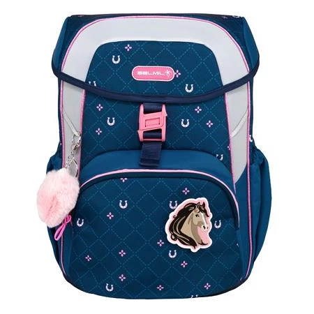 Iskolatáska ergonómikus BELMIL Maxi Meet your Horses lópatkó 40x29x19 cm csattos